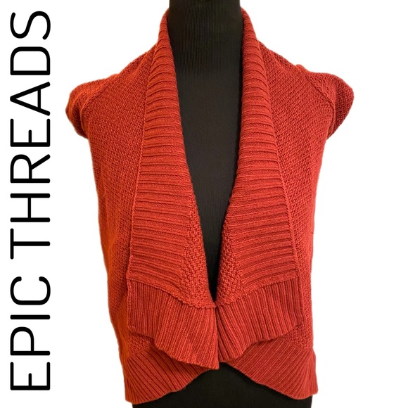Epic Threads Ladies Cropped Swing Cardigan Sweater Women’s Size Small - Picture 1 of 13
